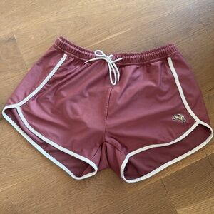 Women's Tracksmith Van Cortlandt Running Shorts in Potter’s Pink, size S